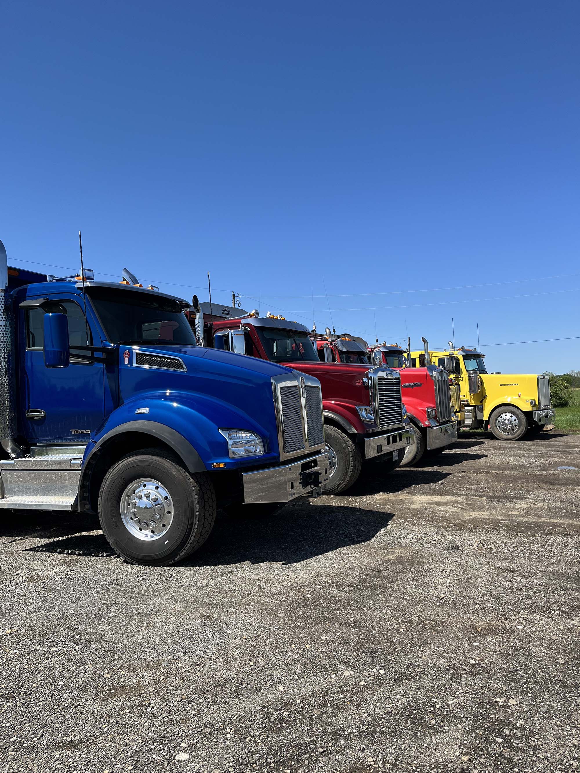 fleet of trucks