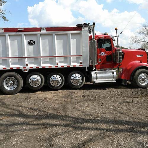 side of hauling truck