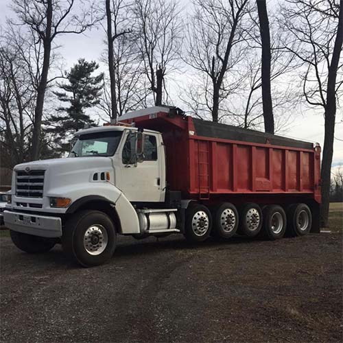 truck hauling gravel