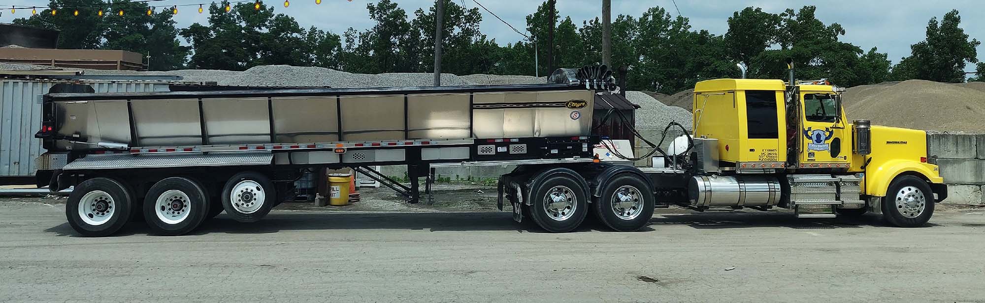 truck hauling gravel